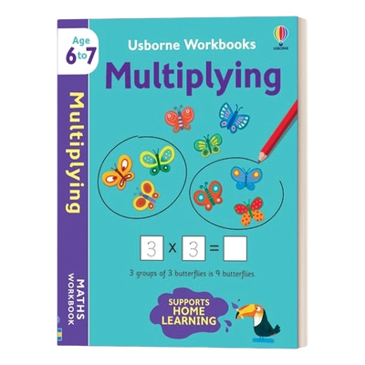 英文原版 Usborne Workbooks Multiplying 6-7 尤斯伯恩乘法练习册6-7岁 英文版 进口英语原版书籍