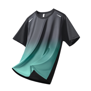 速干衣T恤男士冰丝短袖运动套装男款2026新款夏季羽毛球跑步上衣