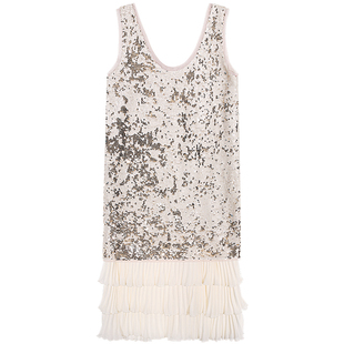 落落狷介超好看的冬装连衣裙2025新款重要场合漂亮裙子亮片吊带裙