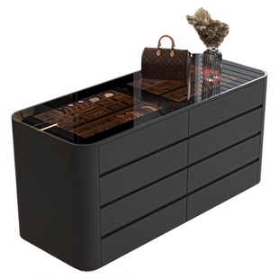 奶油风衣帽间中岛柜实木斗柜抽屉柜主卧室收纳柜首饰展示柜中岛台