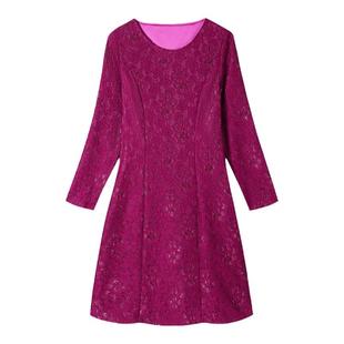 喜婆婆妈妈婚宴装礼服大码胖mm高贵小个子中年高档遮肚连衣裙秋冬