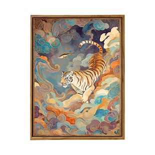 敦煌风十二生肖DIY数字油画手工绘填充涂色高颜值卡通丙烯装饰画