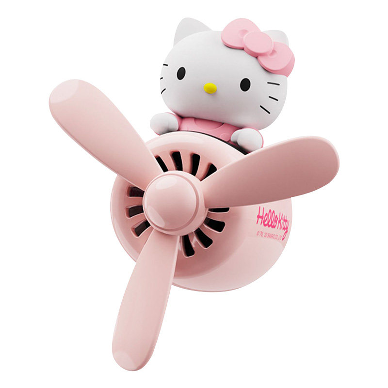 玩味HelloKitty车载香薰新款汽车摆件小飞机出风口香水车内装饰品