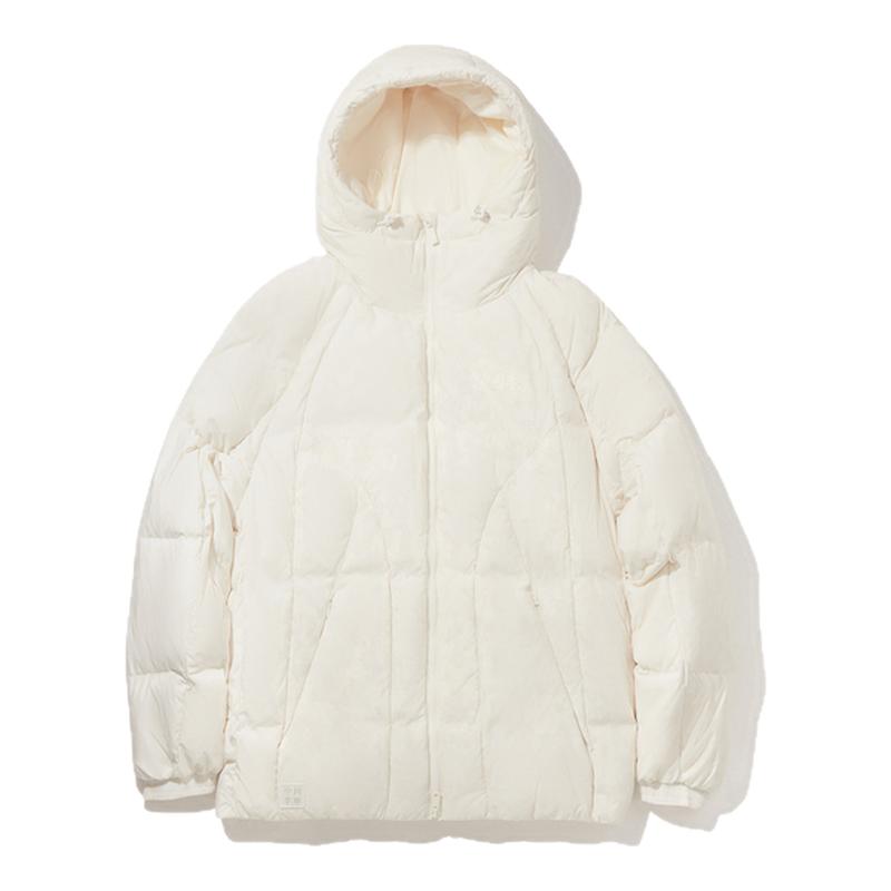 中国李宁连帽男短羽绒服运动服