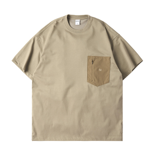 MOSEALAND coolmax机能拉链贴袋刺绣短袖男夏速干排汗圆领半袖衫