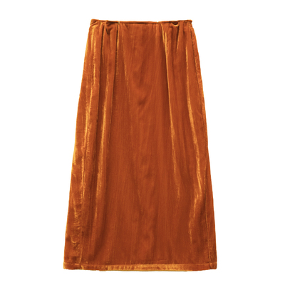 木子理想胖mm大码丝绒直筒半身裙