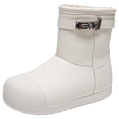 EBLAN/伊伴小胖丁锁扣厚底雪地靴