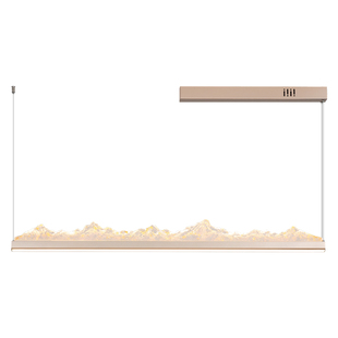 餐厅吊灯日照金山现代简约新中式茶台会客厅吊灯极简餐厅吧台灯