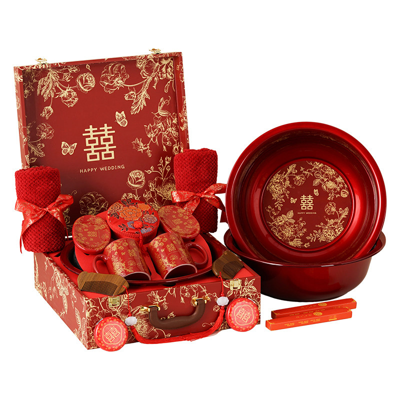 结婚女方陪嫁套装新娘嫁妆梳子
