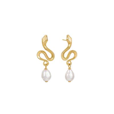 安铂洛利巴洛克珍珠灵蛇耳环女