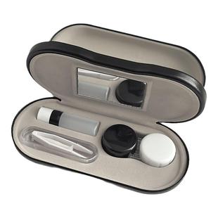 美瞳盒收纳盒二合一眼镜盒双层两用隐形眼镜盒双联盒防压便携双用