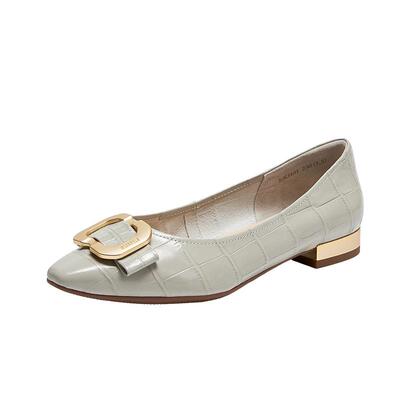 [定制小码33/大码40胖瘦脚]思加图2026春法式奶油单鞋女EKH01AQ6A