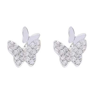 爱依依蝴蝶耳夹耳机钻扣耳饰配饰