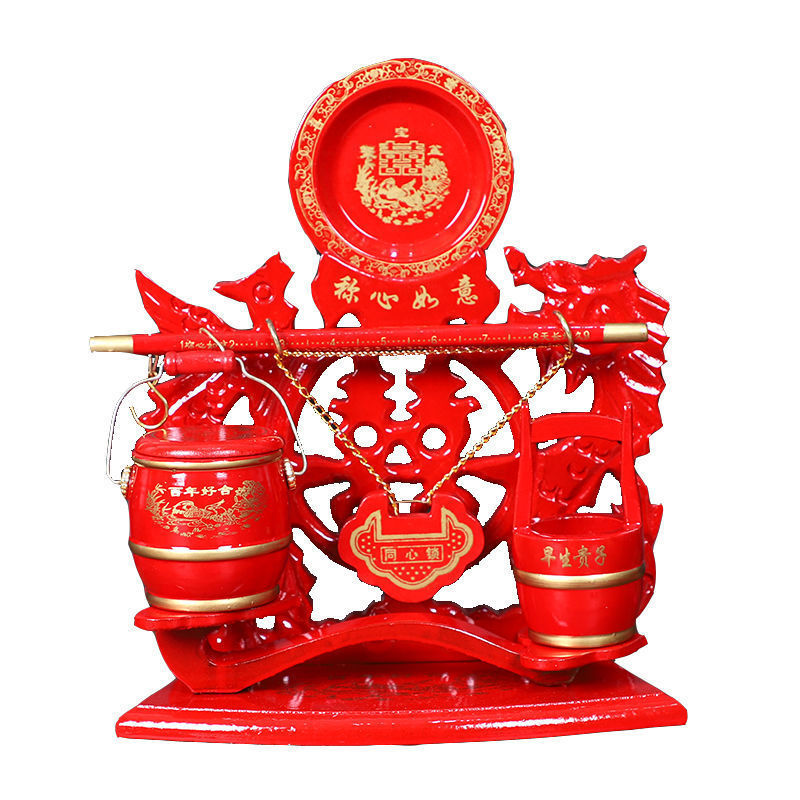 结婚子孙桶六件套摆件新娘陪嫁品