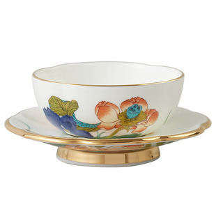 永丰源幸福和鸣2头主人杯85ml陶瓷功夫茶杯散件 1杯1碟