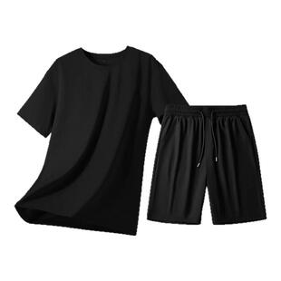 回力冰丝速干运动套装男2026夏季薄款青少年跑步健身短袖短裤男装