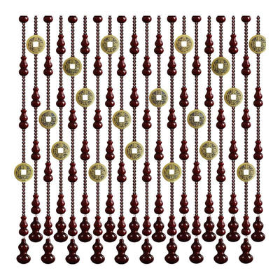 湘尚阁桃木珠帘免打孔帘卧室门帘