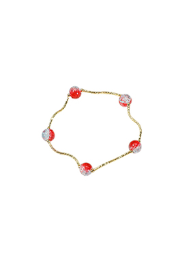 showdigu粉色琉璃手链