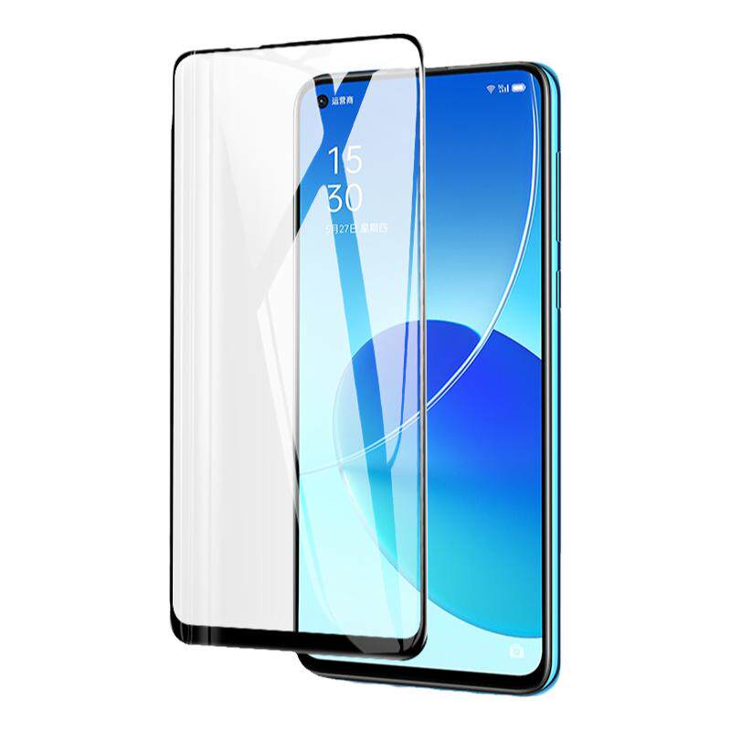 适用opporeno6钢化膜全屏覆盖