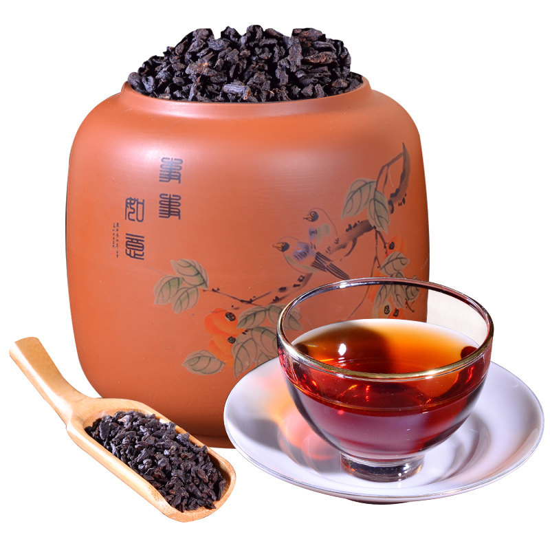 云南糯米香普洱茶叶熟茶 金沙茶化石碎银子 金沙碎茶头紫砂陶罐装