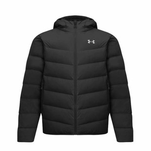 25新款UA安德玛男子羽绒服Core连帽短款鸭绒运动棉羽外套6011315