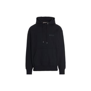 HUGO BOSS 纯色字母徽标休闲连帽卫衣 男款 蓝色