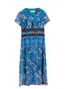 漓月风2026女装夏蕾丝长款连衣裙