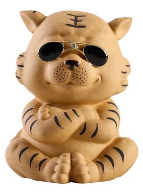 2022年新款虎年生肖吉祥物存储钱罐福虎老虎萌虎装饰品儿童储蓄罐