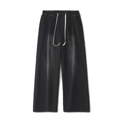 复古做旧水洗牛仔裤男款