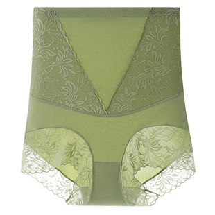 蕾丝高腰收腹内裤女提臀美体纯棉裆透气束腰提臀抗菌超薄收小腹