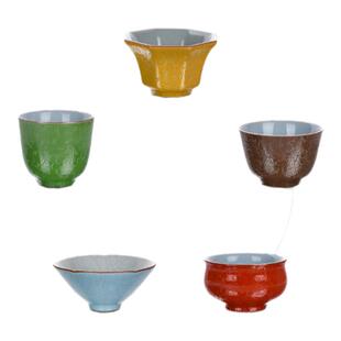 古帛扒花手工汝窑茶杯主人杯陶瓷品茗杯大容量茶盏景德镇功夫茶具