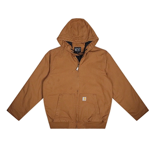 弹跳潮人Carhartt卡哈特104050水洗帆布重磅美式连帽夹克外套J130