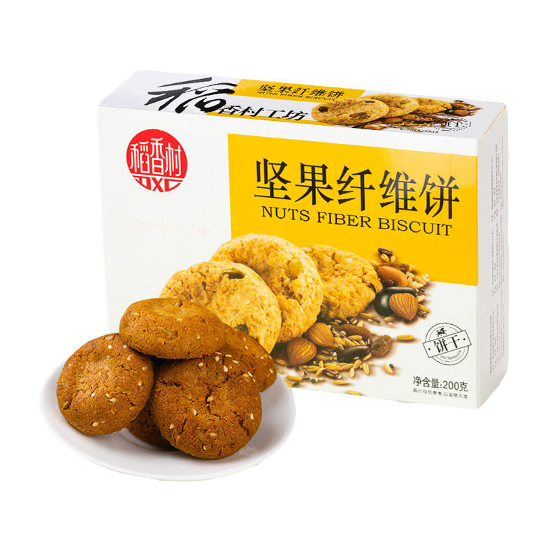稻香村坚果纤维饼粗纤维饼干高纤酥性饼干