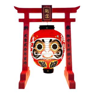 日式发光桌面摆件达摩落地收银台灯笼鸟居装饰居酒屋开业和风礼品