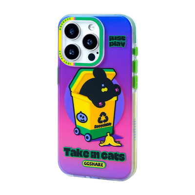 回收猫苹果17手机壳磁吸支架可爱