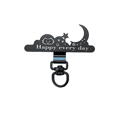 手机挂绳夹片金属不锈钢旋转超薄