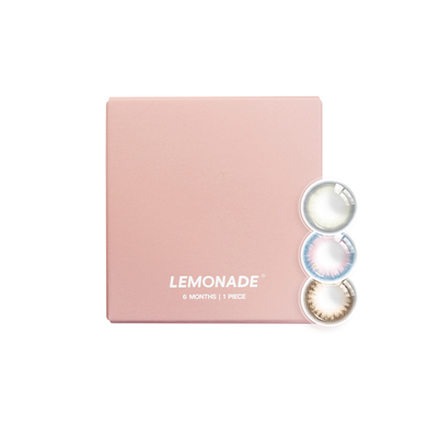 隐形眼镜半年抛2片装LEMONADE美瞳女彩色近视眼镜 轻混血款柠檬岛