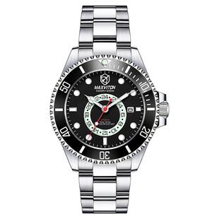 玛斯威顿绿水鬼男士手表全自动机械式男表防热水光能表潜水手表男