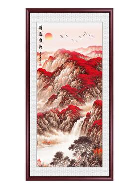 鸿运当头山水画入户玄关装饰画