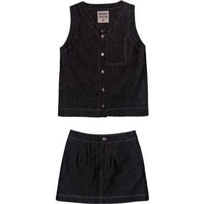 Studio1till8撞色明线工装风套装