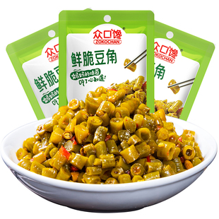 众口馋鲜脆豆角酸豇豆袋装下饭菜热干面酸菜泡菜酱腌菜咸菜香辣脆