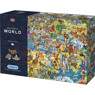 Gibsons英国进口拼图 1000片精彩世界成年减压益智玩具礼品 G7098