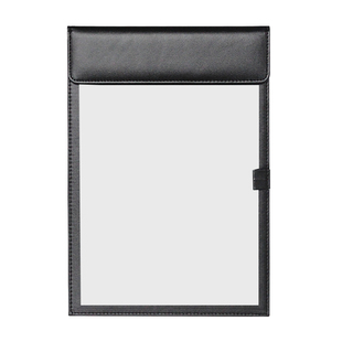 皮革a4文件夹板便签夹会议垫夹酒店板夹办公垫板写字学生定制logo