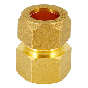 全铜卡套内丝接头4分6分加厚变径直通油管铜管水暖管件转接铜配件