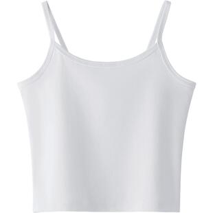 热辣上衣欧美超短款吊带小背心女内搭交叉美背露脐肚子性感打底衫