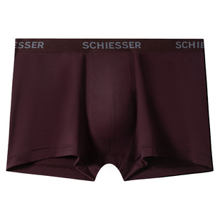3条装SCHIESSER舒雅男士棉莫代尔亲肤透气大码中腰平角内裤23692T