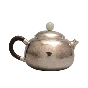藏六造银壶 纯银999泡茶银壶纯手工一张打茶道家用小银壶银茶具