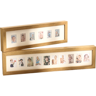 儿童证件照相框摆台周岁纪念成长宝宝1寸2寸照片框婴幼儿相片框架