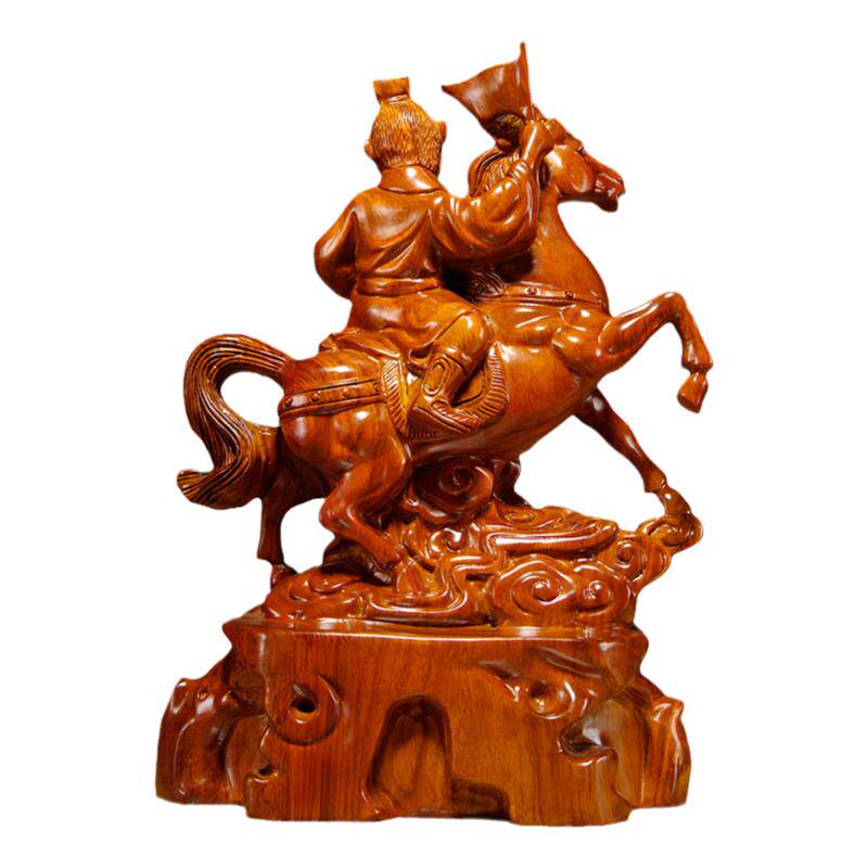 吉祥物祝福实木质工艺品补角摆件