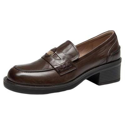 BeauToday厚底乐福鞋女2025新款